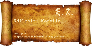 Rápolti Katalin névjegykártya